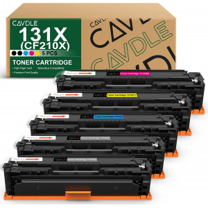 CAVDLE HP 131X CF210X Remanufactured Toner Cartridge 5 Packs 