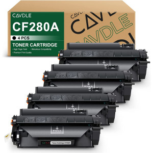 HP 80A CE280A Compatible Toner Cartridge 4 Pack