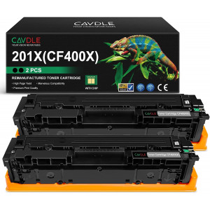 HP CF400X Remanufactured Toner Cartridge Black 2 Pack