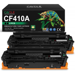 Cavdle HP CF410A Remanufactured Black Toner Cartridge 2 Pack