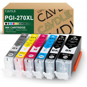 Cavdle Canon PGI270XL Compatible Ink Cartridges 6 Pack