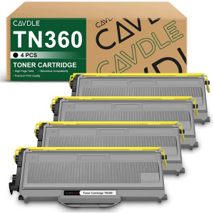 CAVDLE Brother TN360 Toner Cartridge 4 Pack